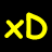 A 5x5 grid of yellow text-based emoticons on a black background, with one gray square in the bottom-right corner.