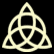 A static contact sheet showing two frames of a 54x54 pixel AIM buddy icon featuring a glowing white triquetra symbol on the left and red text reading "The Charmed Ones" on the right against a black background.