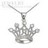 Pixelated grayscale icon of a crown-shaped pendant on a chain with multiple small square elements and one dark spot.