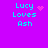 Pixelated cyan text 'Lucy Loves Ash' on bright purple background with animated pink heart and starburst symbols.