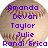 A baseball with purple text listing names and phrases overlaid on its surface.