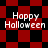Pixelated 'Happy Halloween' text appears over red and black checkered backgrounds with varying diamond patterns.