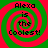 Four identical spiral patterns with red and green concentric rings, each containing the text "Alexa is the Coolest!" in black pixelated font.