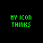 Green pixelated text on black background reads 'MY ICON THINKS', 'THAT YOUR ICON IS HOTT.', 'MAYBE THEY SHOULD GO ON A DATE SOMETIMES?', and 'LET ME KNOW' in four distinct sections.