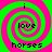 A static image with a bright green background and pink spiral pattern containing text elements.