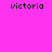 Four identical pixelated 'victoria' text icons arranged in a on a bright pink background with subtle light gradients