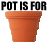 terracotta pots with sequential blue text overlays forming 'LOSER' and 'LOSERS', set against a white background with repeated black text above each