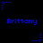 Blue pixelated text 'Brittany' appears below blue star icons with dotted lines on a black background.