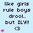Pixelated text and symbols on light blue background with animated pink heart additions.