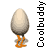 Animated contact sheet of a cartoon egg-shaped character with orange legs walking in three rows, each row showing sequential frames from the animation.