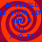A static image with a red and dark purple spiral background overlaid with blue text reading "BASEBALL IS YOUR LIFES AND U ALL KNO IT".