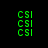 Green 'CSI' text in pixelated font appears on black background with white rectangular overlays in different positions across frames.