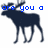 A pixelated dark blue moose silhouette with blue text overlays reading "are you a" and "abercrombie" on the top , and "chick" below