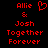 Red pixelated text and a heart symbol on black background, with two identical side-by-side layouts.