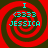 Four identical pixelated spiral icons with red and dark brown rings, each displaying cyan text: 'I', '(333)', and 'JESSICA' in a