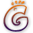 A 4x4 contact sheet of 13 animated frames showing a stylized spiral logo with orange and purple outlines on white, arranged in rows from top-left to bottom-right.