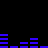 Blue horizontal bars of varying lengths on a black background, arranged in two with gaps between segments