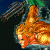 A pixelated contact sheet showing two frames of an animated icon with a cartoon character and green text reading "Original Icons .com" on a dark background.