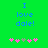 Green background with blue text reading "I love dale!" and five pink/purple pixelated symbols below, two versions of the symbol sequence differ in animation.
