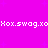 Static image with bright pink background and white pixelated text repeating 'Xox.swag.xo' in two horizontal lines.