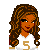 Pixel art contact sheet showing multiple frames of a cartoon character with brown hair wearing a white jersey and light pants, including full-body views, close-ups, and text elements.