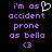 Purple pixelated text on black background with a white heart symbol replacing the 'i' in "i'm" and a purple '<3' at bottom.