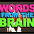 five distinct pixelated images with overlaid text, each depicting different scenes and characters