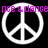 A static pixel art icon features a white peace symbol on black background with pink text "pge & dance" above it.