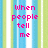 Pixelated text on a striped background with pink lettering and blue-green vertical stripes.