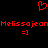 Red pixelated text and symbols on black background: heart symbol above repeated name, two smiley faces below.