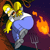 Pixelated character with blonde hair, blue dress, and silver armor holding a glowing orange flame against a dark background.