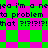 Pixelated text repeats across a green and pink checkered background with alternating diamond patterns.