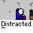 Animated contact sheet of a pixel art character in blue chair with brown armrests, showing fire effects and speech bubbles across 22 frames on gray background.