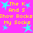 Bright pink background with repeating yellow text and cyan star shapes in a pattern