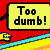 A split-screen pixel art image with a yellow speech bubble on red background and green text on dark green background, showing two distinct sections of an animated icon frame.