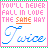 Pixelated text-based icon with pink, blue, and orange lettering on white background bordered by green stripes.