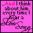 nine pink with black text and cursive signatures, where some words change color or are replaced by stars across frames