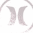 Two light gray crescent shapes with pixelated edges, positioned symmetrically against a white background, forming a stylized butterfly or wing-like pattern.