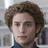 A pixelated image of a person with curly brown hair in four showing text overlays and facial expressions