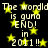 Pixelated text and yellow stars on black background, repeated in a pattern with visible motion blur