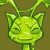 Animated contact sheet of a green cartoon cat-like creature with closed eyes and dripping snot, arranged in 5x4 grid on brown background.
