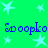 Green background with light blue stars and repeated blue text 'Spoopko' in two