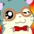 A 48x48 pixel animated buddy icon featuring a cartoon hamster character with large eyes, glasses, and a red bow tie on the left side of a contact sheet, paired with "Anime IM" text logo on a black background on the right side.