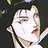 A 48x48 pixel buddy icon featuring a stylized anime character with closed eyes and red lips on the left, paired with