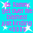 Pixelated cyan background with pink text reading "Its Sammy get over me bitch!! just kinding <3333" and white starbursts, repeated in a pattern
