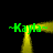 ~Kayla~ text appears four times in green pixelated font around a yellow glowing frame on black background.