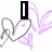 A static image with four text blocks arranged in a over heart and butterfly motifs, each block displaying one word