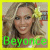 Two side-by-side animated frames of a pixelated image showing a woman with blonde hair and a yellow flower accessory, each frame featuring the name "Beyonce" in different colors at the bottom.