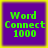 Four identical square display green pixelated text on purple backgrounds with yellow borders