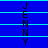 Blue background with cyan horizontal lines and vertical black text reading JENNY repeated three times in a